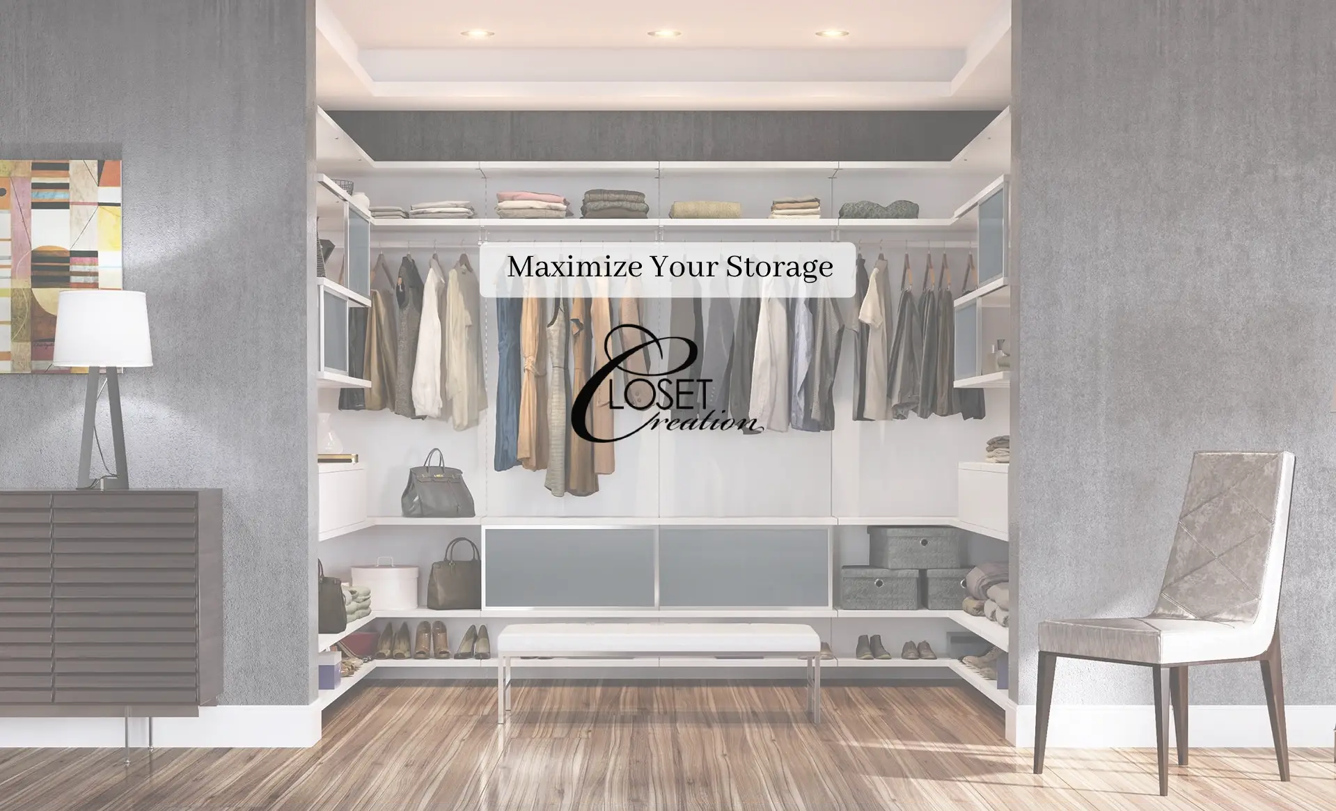 a sliding door closet with careful space management